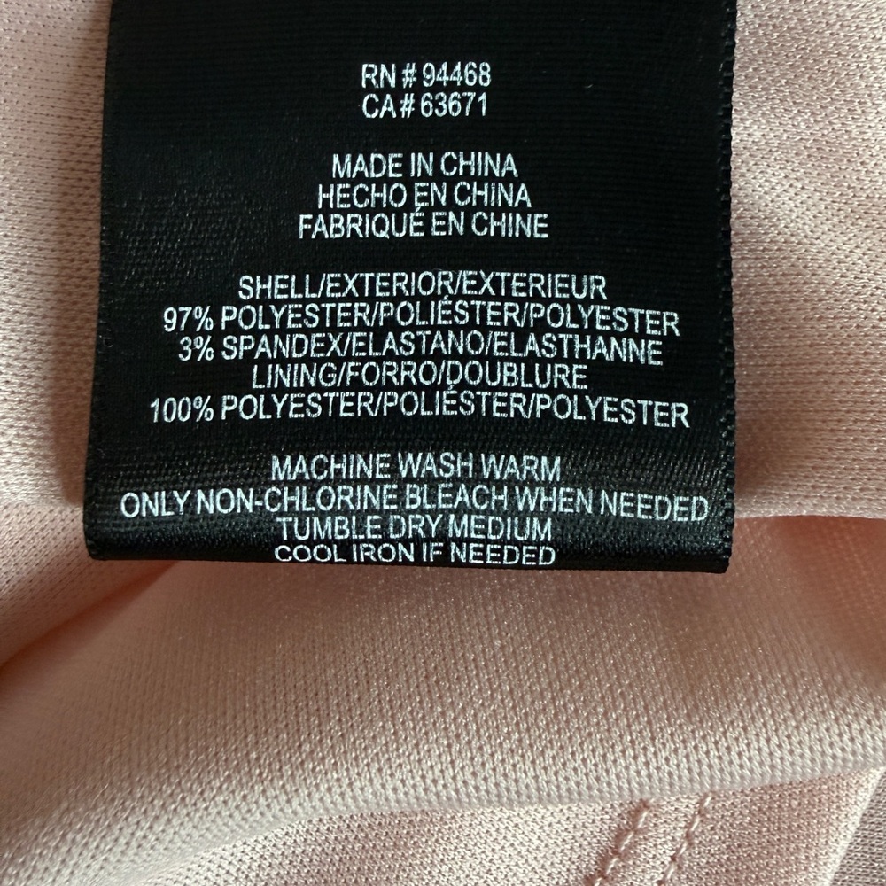 BCBG Paris Blush Pink Ruffle Strap Fit & Flare Dress Size L - Picture 10 of 12